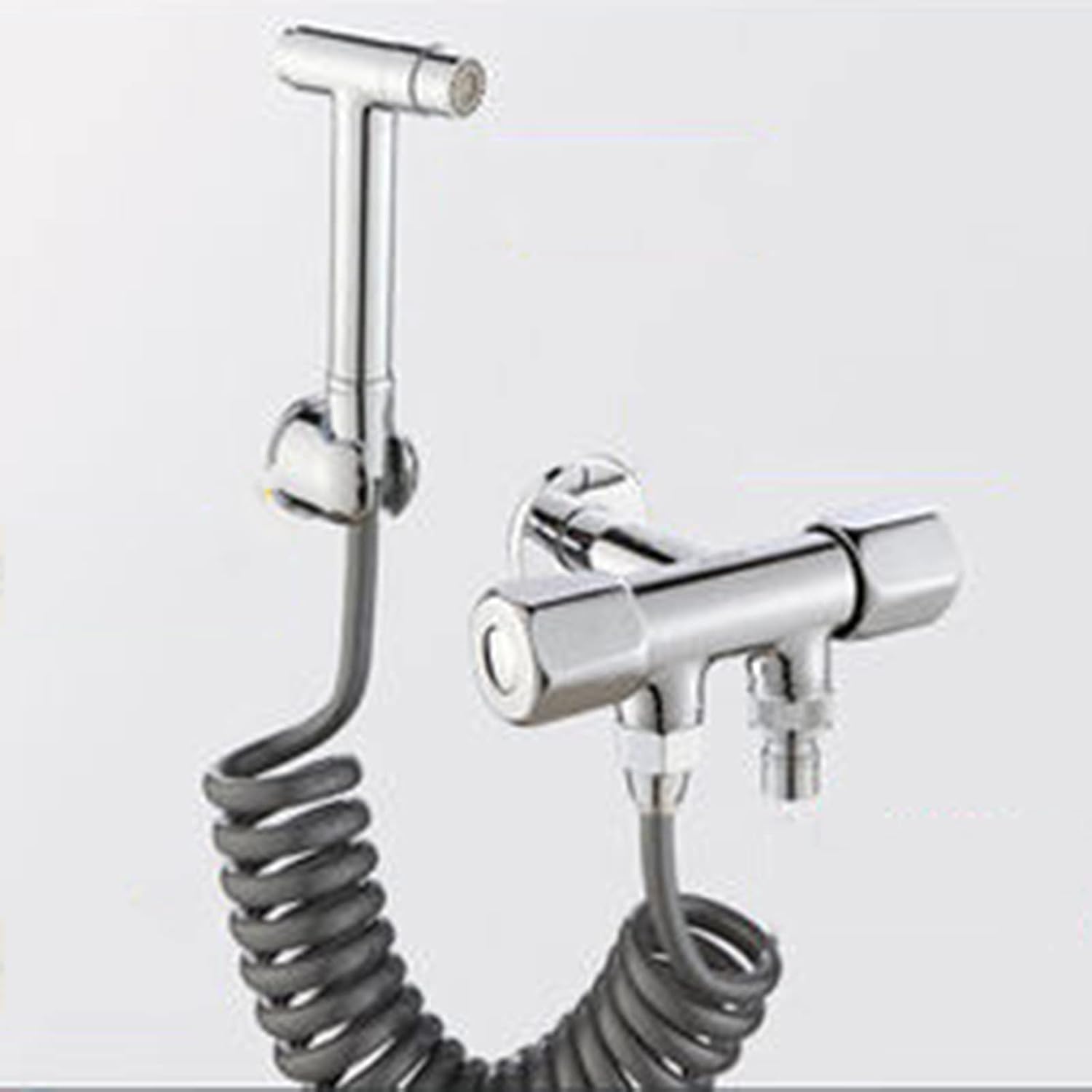 toilet bidet sprayer kit bidet sprayer for toilet brass toilet attachment sprayer cloth diaper sprayer kit bidet sprayer kit for toilet 3m Hose Double Control Angle Valve For Sink,black(Silver)