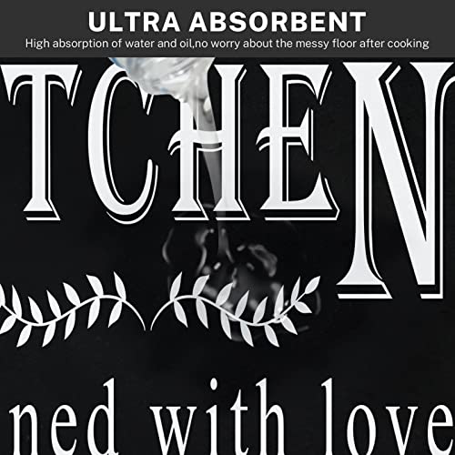 Artsocket Kitchen Rugs And Mats Non Skid Washable Set Of 2, Black White Buffalo Plaid Kitchen Runner Rug, Farmhouse Quotes Home Kitchen Floor Mat Under Sink Mat Throw Rug For Doormat #TOP3