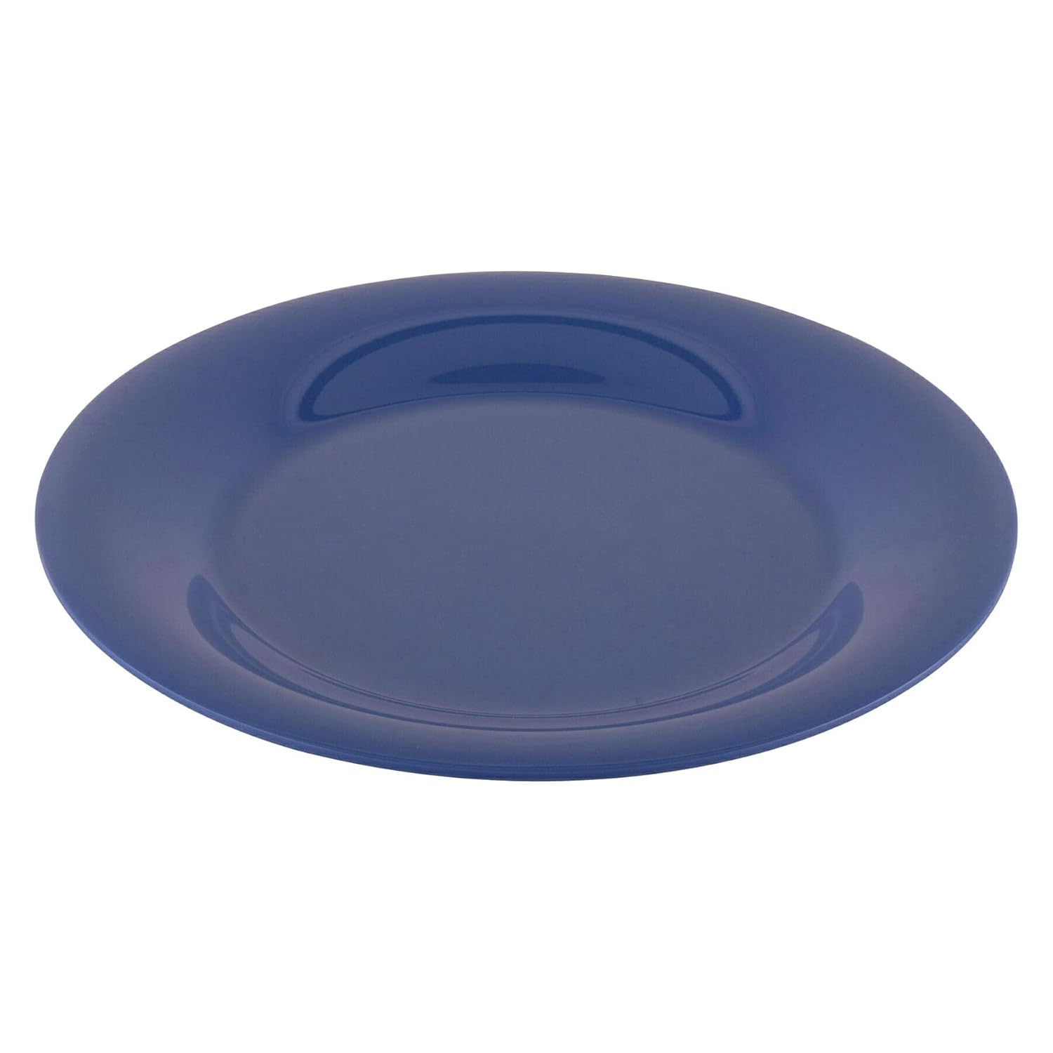 10.5" Blue Melamine Wide Rim Plates, Break- Resistant and BPA Free, For Indoor and Outdoor Dinnerware by GET Diamond Mardi Gras Collection WP-10-PB-EC (Pack of 4)
