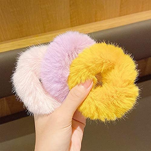 Triplc Moolyavaan Products Hair Scrunchies Rabbit Faux Fur Fluffy Elastic Rubber Ponytail Holder Hair Bands Pompom Ball Scrunchies Hair For Girls/Kids And Women (Multicolor (Pack Of 4)) (B08RVPZLQX) Amazon Price History, Amazon Price Tracker