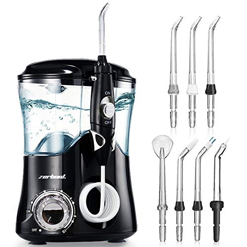 Dental Water Flosser Teeth Cleaner - Zerhunt High Frequency Pulsed Water Pick Electric