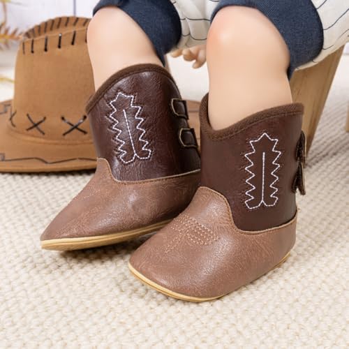 Meckior Baby Girls Cowboy Tassel Boots Side Zipper Moccasins Soft Bottom Non-Slip Toddler Shoe thumb #2