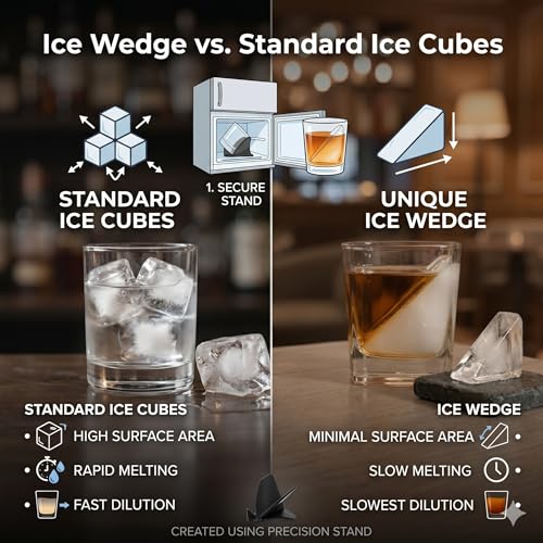 Molde de Hielo Diagonal para Whiskey Wedge Stand miniatura 3