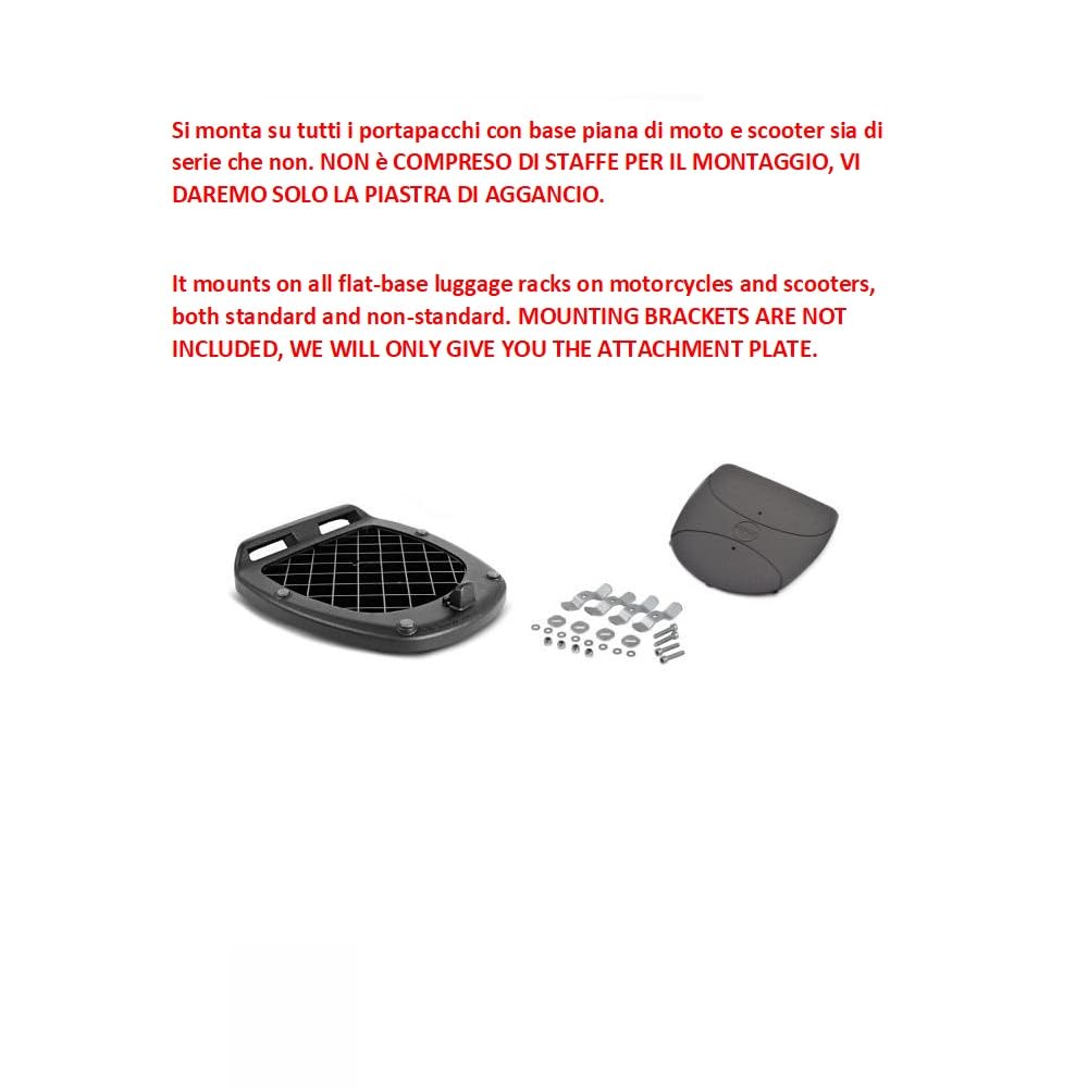 COMPATIBLES con SYM Jet X Maletero Superior para PORTAEQUIPAJES Trasero Moto Scooter B360 Tech 39LT+Placa+Red/ARAÑA para 2 Cascos Jet-1 Casco Completo Completo/Modular