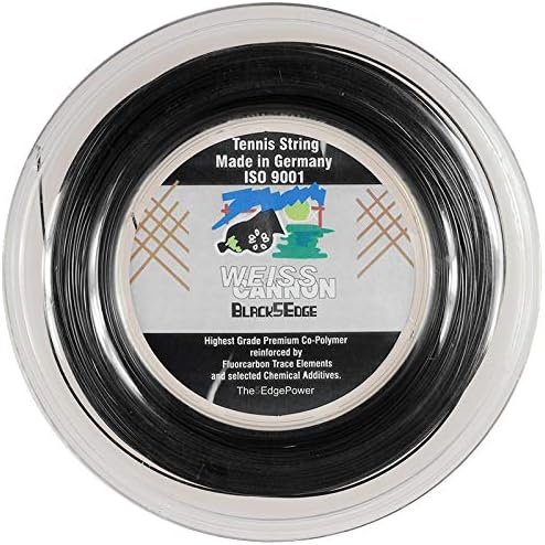 Black5Edge Tennis String - 1.24mm / 17 (Black) 660ft 200m Reel Black 5 Edge