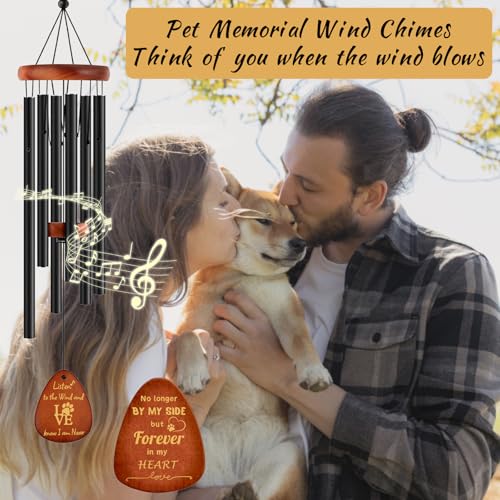 Image of Pet Memorial Wind Chimes 26 inch - Dog Memorial Gifts for Loss of Dog, Dogs Remembrance Bereavement Gift, Pet Loss Sympathy Gifts (Design 4)