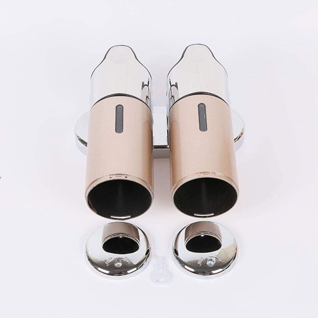 Soap Dispenser Refillable Hand Lotion Dispensers Soap Bottle Double-Head Stainless Steel Plastic Soap Dispenser Cosmetic Bottle Hand Sanitizer Bottle Shampoo Shower Gel Lotion Dispenser 1000ml Kitche