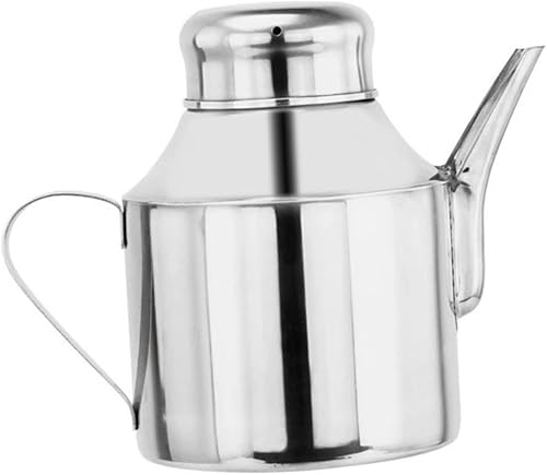 Vertedor de aceite de oliva Contenedor de grasa Dispensador de aceite de acero inoxidable Contenedor de metal Contenedor de aceite Mister Aceite de