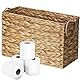 NiHome Toilettenpapier Aufbewahrung aus Weide – Badezimmer Organizer mit Griffen, 40 x 23.8 x 16 cm, Handgefertigter Multifunktionaler Organizer für Badezimmer, Regenschirme, Zeitschriften, Spielzeug