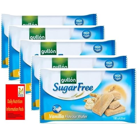 Gullon Sugar free Vanilla Wafers 180g pack of 5 Cover