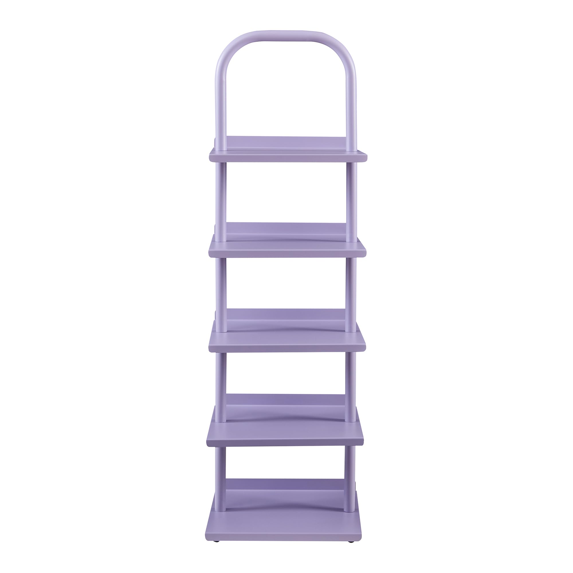 [en.casa] Scarpiera per Cameretta a 5 Ripiani Scaffale Multifunzionale Porta Scarpe Oggetti per Bambini Mobile per Ingresso Corridoio in Acciaio 96x30x27 cm - Viola