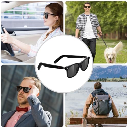 Image of Polarized Smart Glasses for Men Women with AAC Speaker Open Ear Music Touch Control Remote Photo Hand-Free Calling, Unisex Audio Intelligent Bluetooth 5.0 Sunglasses, Great Gift for Friends