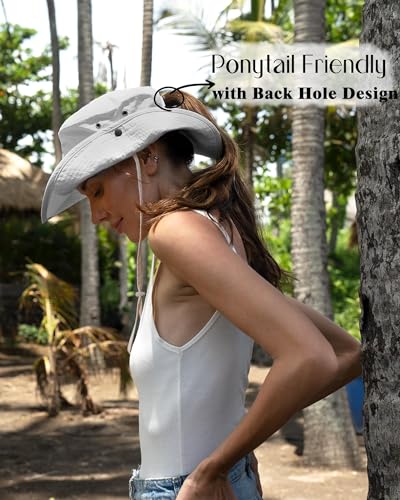 FURTALK Unisex UV Schutz Sonnenhut für Damen Herren Sommerhut Faltbar Wanderhut Tragbar Outdoor Fischerhut mit Breite Krempe