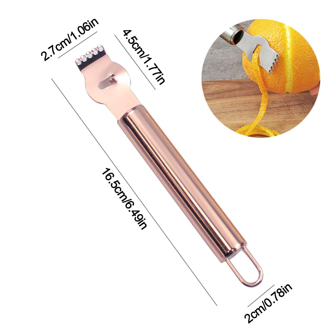 Éplucheur à Zestes TSLRSA - Zesteur Citron Professionnel 6,5 Pouces En Acier Inoxydable - Parfait Pour Cocktails Et Cuisine