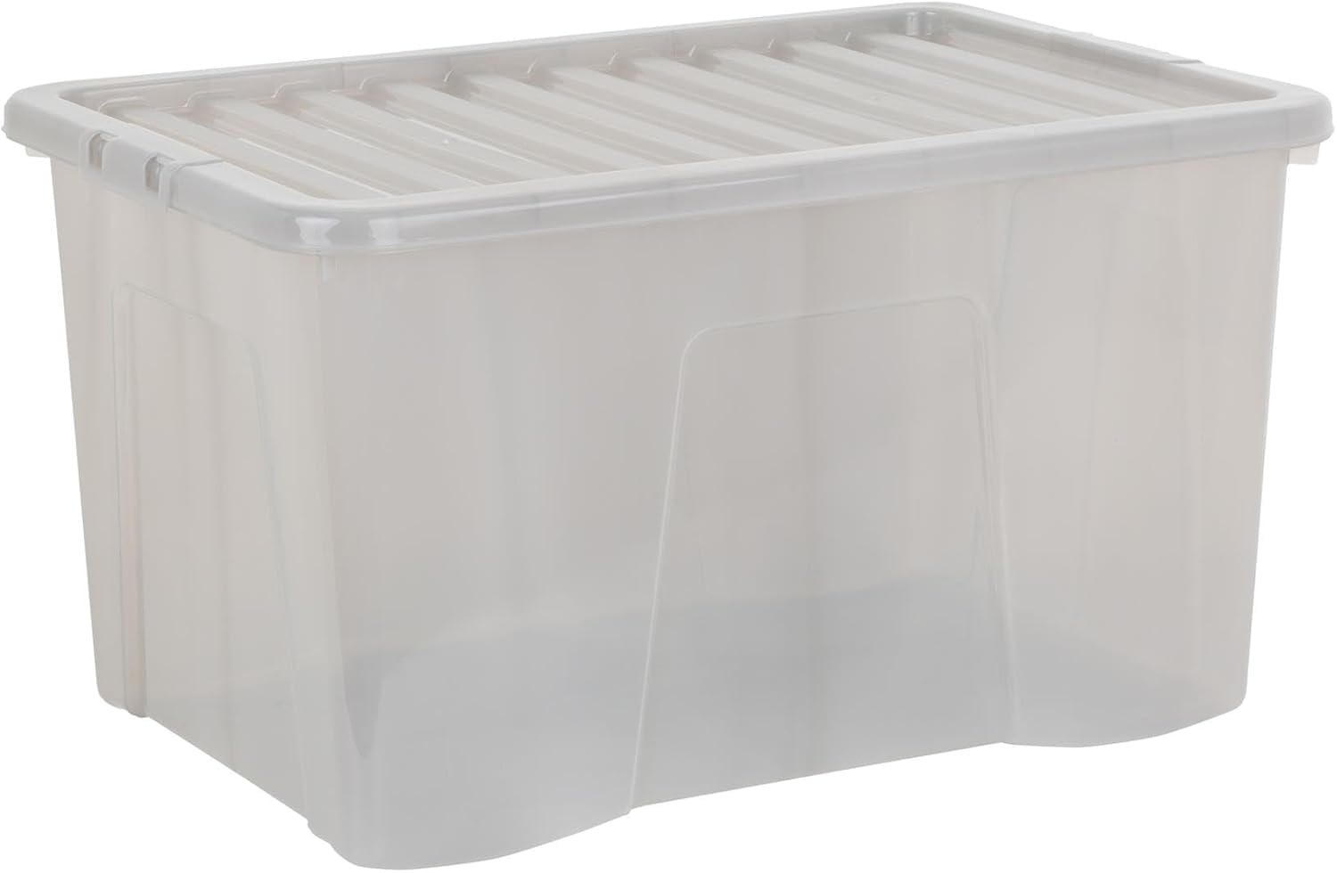 Plastic Storage Box With Lid 60 x 40 x 33 cm Wham Crystal 60 Liter - Tint Grey