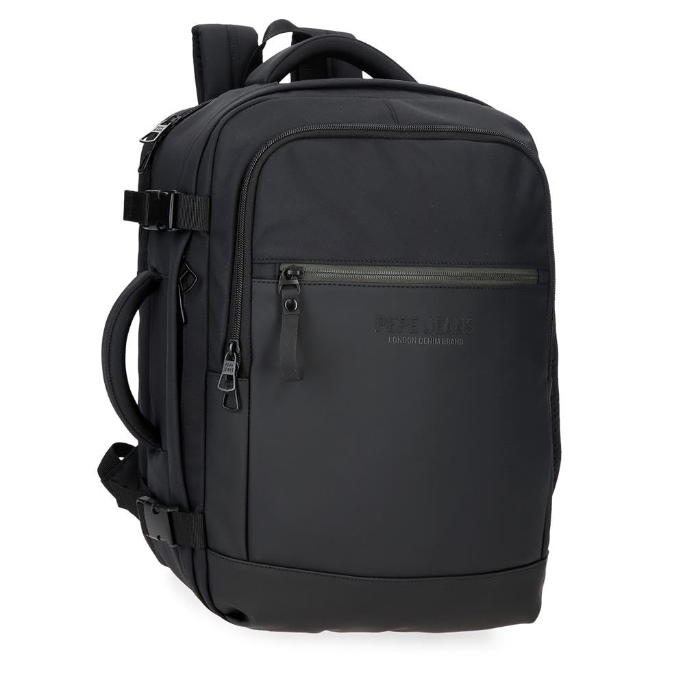 Pepe Jeans Sail up Mochila Negro 25x37x12 cms Poliéster y PU 11,1L de Joumma Bags