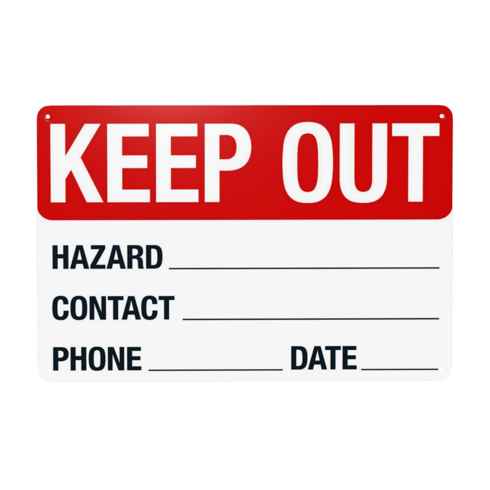 Custom Hazard Notice Reserved For Official Use Vintage Metal Sign 12x8 Inch