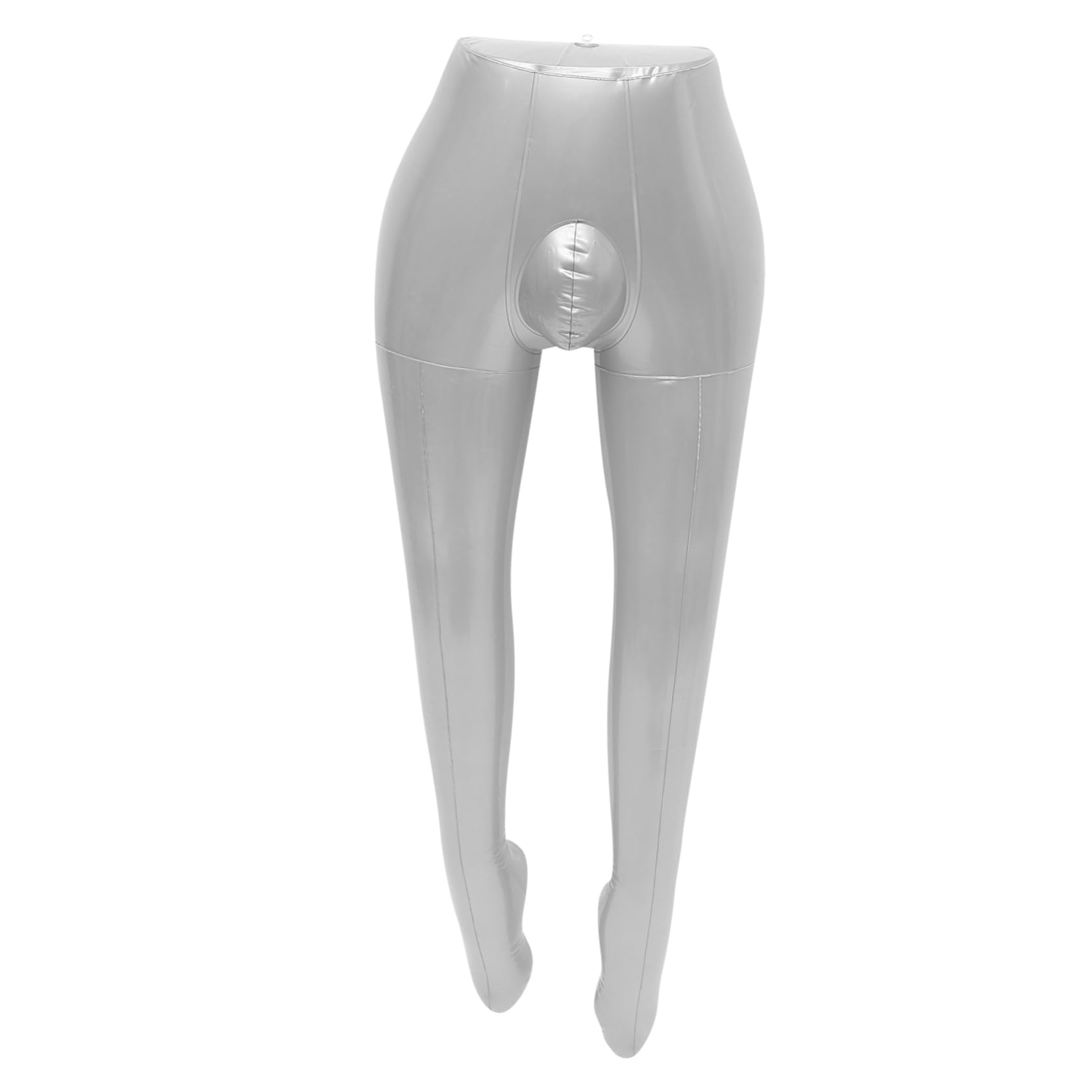 TOPBATHY Mannequin Gonflable Homme en PVC Argenté pour Exposition de Pantalons, Corps Pliable et Gain de Place pour Boutique de Vêtements et Usage Personnel