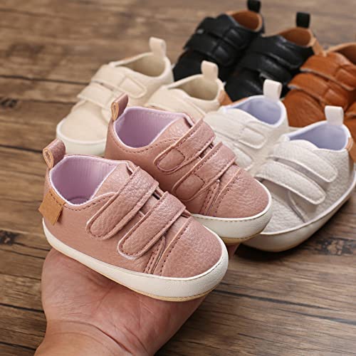 Image of Clowora Baby Boys Girls Shoes Non-Slip Rubber Sole Sneakers Infant First Walking Toddler Crib Shoes Newborn Loafers Flats.