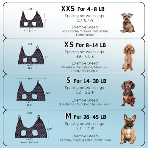 Image of Supet Dog Grooming Hammock Harness for Dogs Cats, Relaxation Pet Nail Clipper Hammock, Restraint Dog & Medium Animal Leashes Sling for Groomingk for Nail Trimming (Black Currant, M)