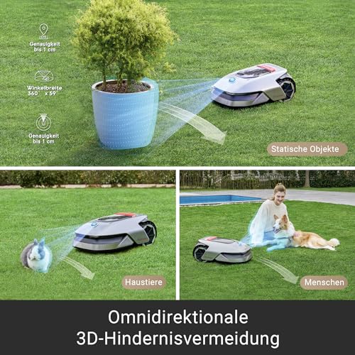 Bild 5 Dreame Intelligent Mähroboter A1, Rasenmäher Roboter, App-Steuerung, OmniSense-Technologie, Intuitives Bereichsmanagement, Intelligente Hindernisvermeidung