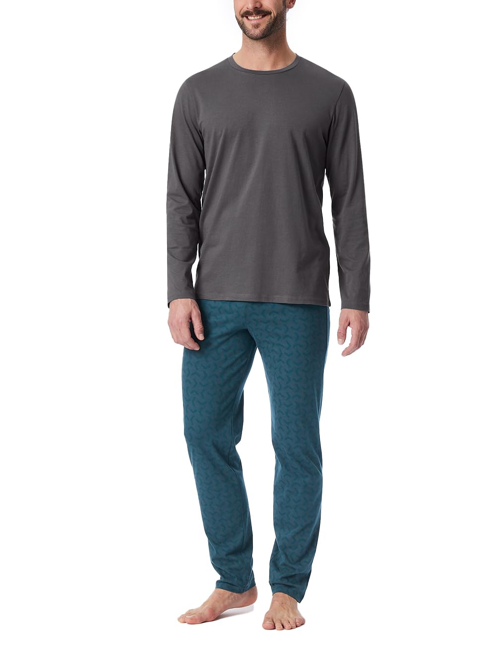 Schiesser Herren Langer Schlafanzug Pyjama Lang - 159633