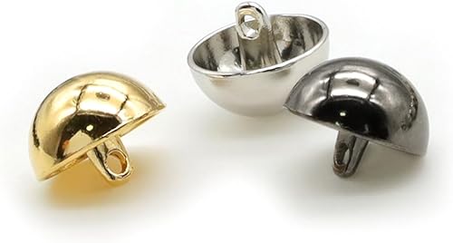 Miniatura 2 de 60 botones de costura redondos de 0.591 in, botones abovedados de hongo, botón medio redondo para proyectos de bricolaje