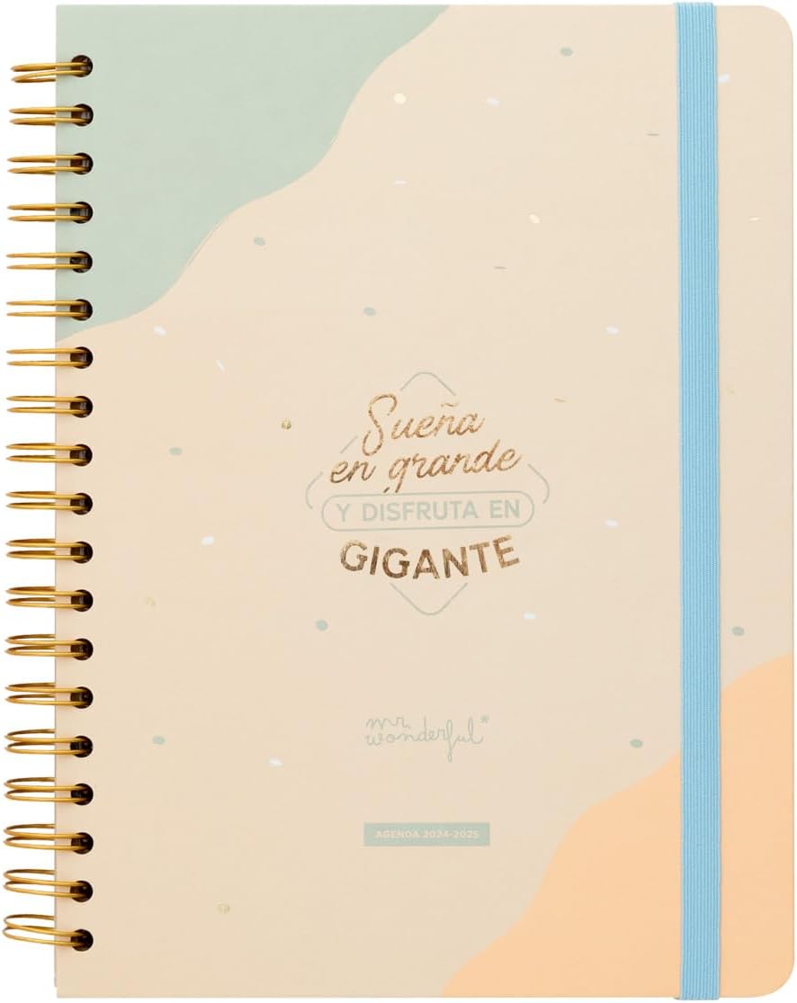 Mr.Wonderful – Office 2024-25 Weekly Extra Large Agenda – Dream Big and Enjoy in Giant 21 x 24.6 x 2.5 cm