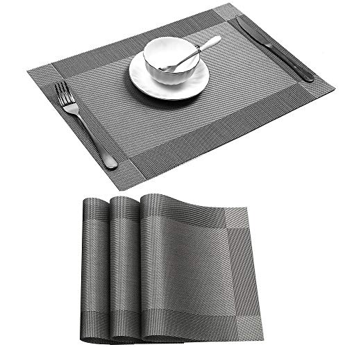 Placemat Sets, Placemats Dining Table Place Mats PVC Kitchen Table Mats Tablemats for Dining Table