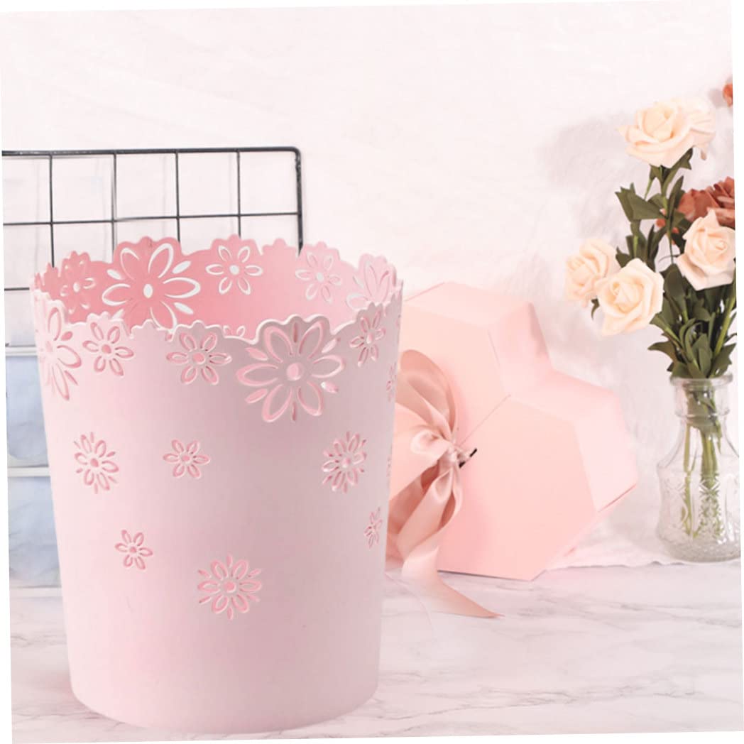 Poubelle Décorative Violette En Plastique - 6.3 Pouces - Idéale Pour Chambre, Salle De Bain, Cuisine Et Bureau