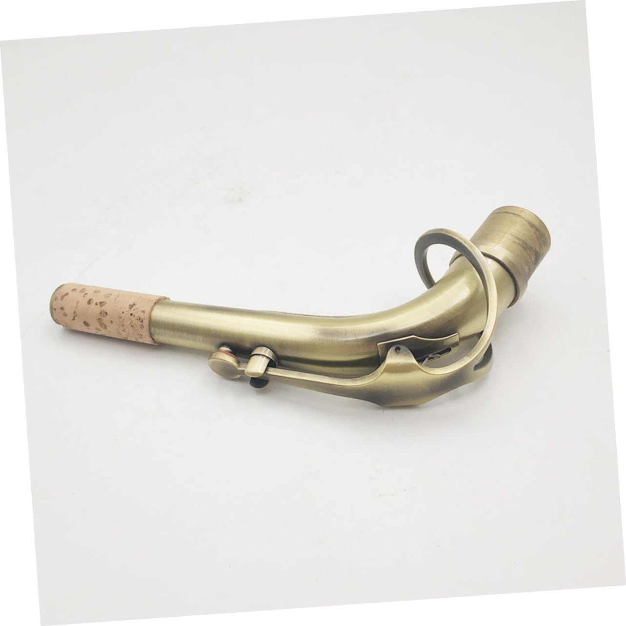 GALPADA Antiker Saxophonhals 24,5mm Biegung Messing mit Wasserdichtem Kork für Altsaxophon Elegantes Zubehör mit Klarem Klang und Schönem Design