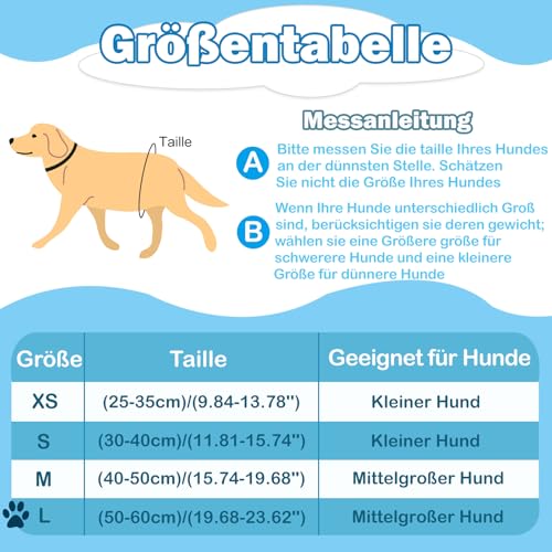 3 Stück Wiederverwendbare Hundewindeln,Hochabsorbierend Höschen für weibliche Haustiere,Hygienische Waschbare Windel Hund,Windeln für Hündinnen bei Läufigkeit und Inkontinenz (l, Muster 2)