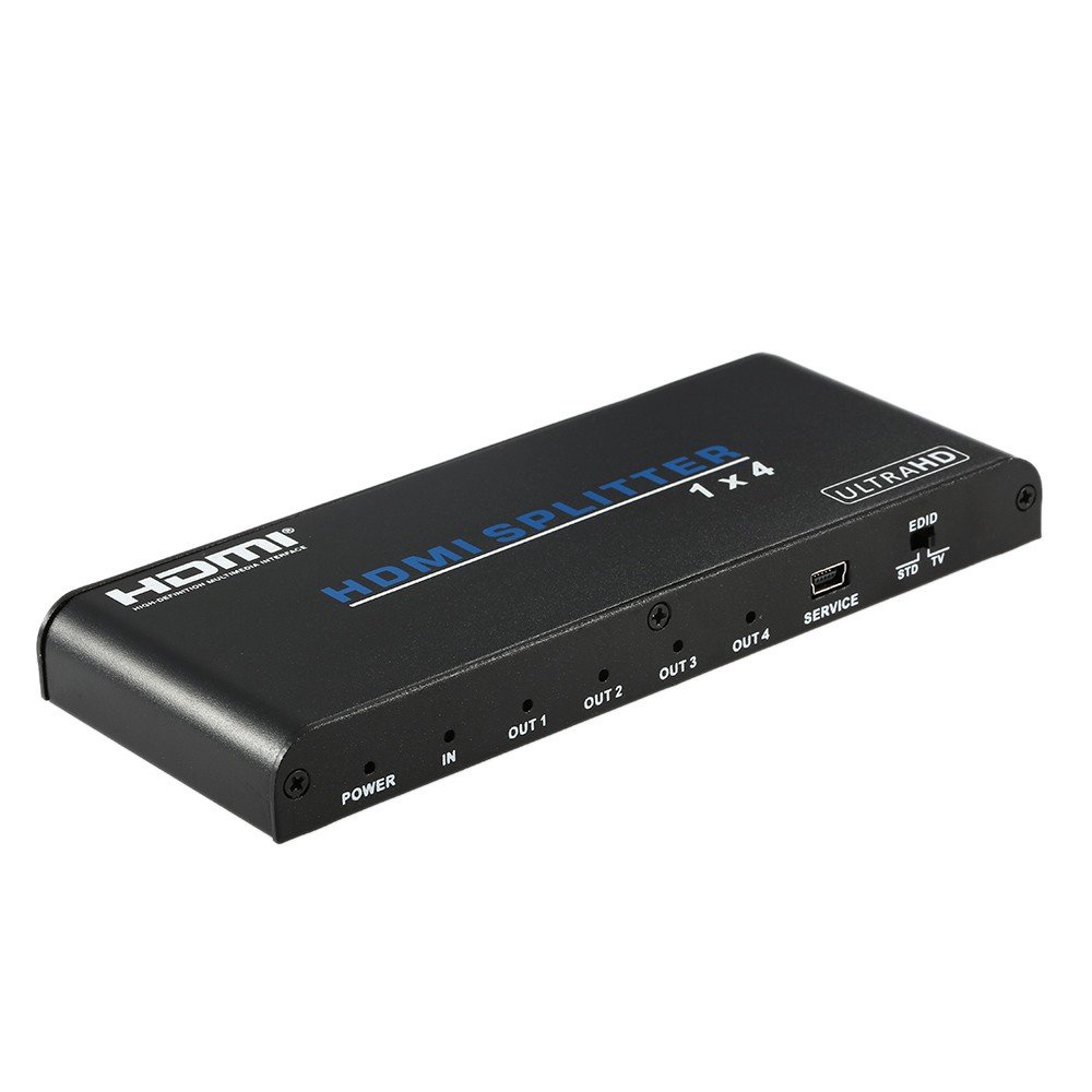 HDMI 2.0 splitter HDMI 1 ingresso 4 uscita HDMI compatibile HDCP 2.2 4 K a 60/30 (2160p) 3D 1080p per per PS3/PS4/Blu-Ray/DVD a HDMI monitor proiettore