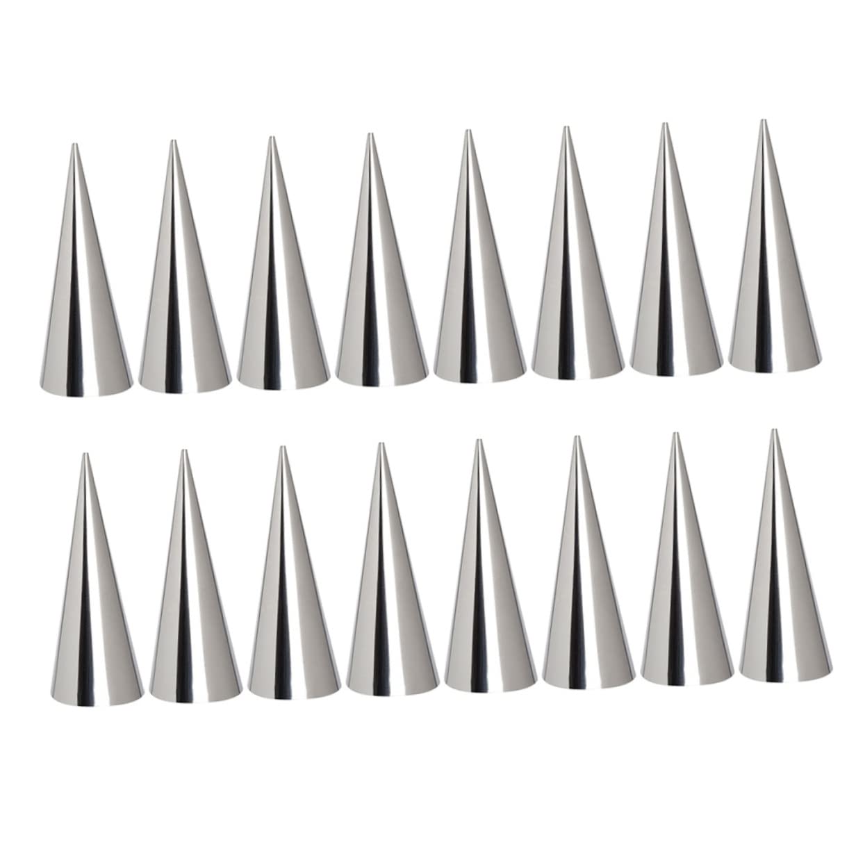 LABRIMP16pcs Baking Cones Molds Small Pastry Molds Metal Cream Horn Tubes Bread for Conical Waffle Cone Cream Horn Form Metal Ice Cream Horn Pancake Mould Croissant Egg Roll Socket Miss