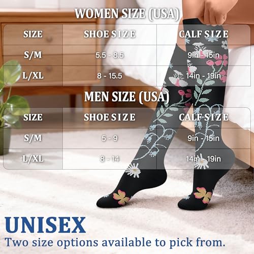 Image of FEYHAY Copper Compression Socks (3 Pairs) 15-20 mmHg Circulation is Best Athletic & Daily for Men & Women, Running, Climbing