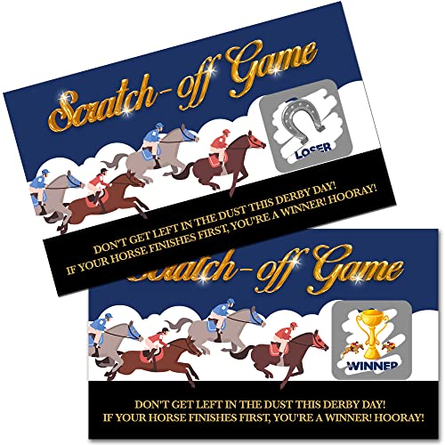 Horse Race Scratch Off Cards 50 Unidades Juego de Mesa miniatura 2