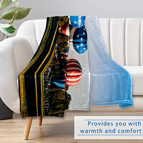 Couverture montgolfières douce plaid chaud canapé lit 150x100 cm - 7