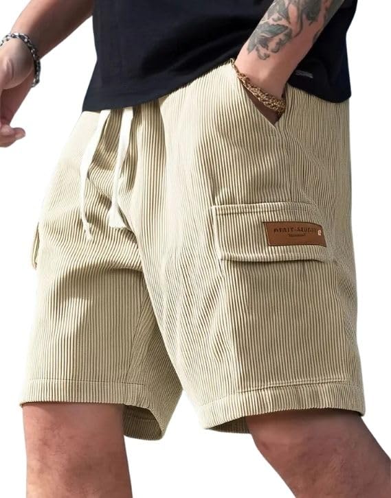 samfor Shorts for Men || Authentics Classic Men's Ribbed Polycotton Relaxed Fit Cargo Stretch Shorts || Lightweight & Quick Dry || Men Shorts Casual ||Shorts Pant for Men-picture-25