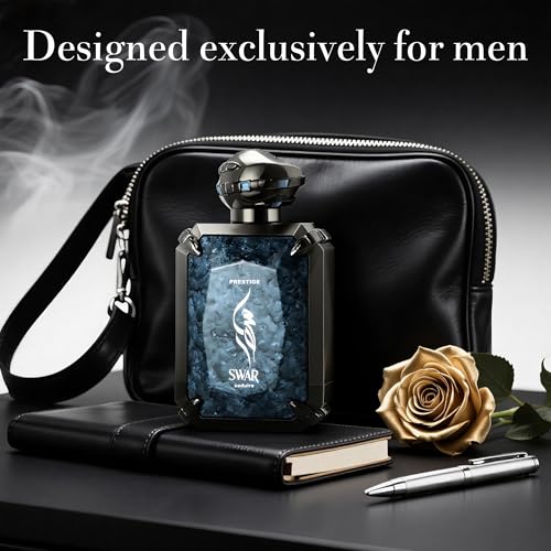 Image of SWAR SEDUIRE Cologne for Men | Warm Spicy Gourmand Eau de Parfum | 100ml Long Lasting Perfume with Cinnamon, Oud, Vanilla & Leather | Rich Seductive Scent