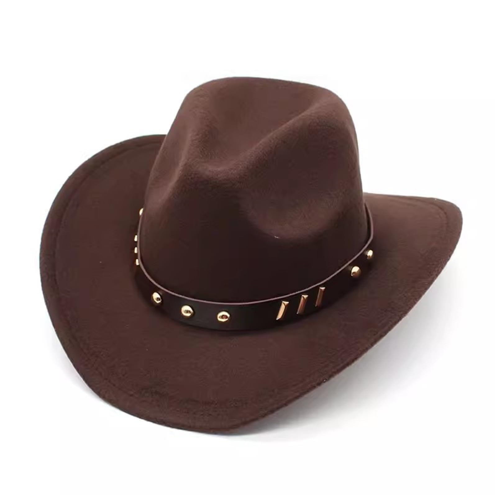 Cappello da Cowboy Cappello da Cowboy Vintage con Cintura Occidentale, Cappello in Tweed, a Bombetta, for Esterni per Uomo e Donna