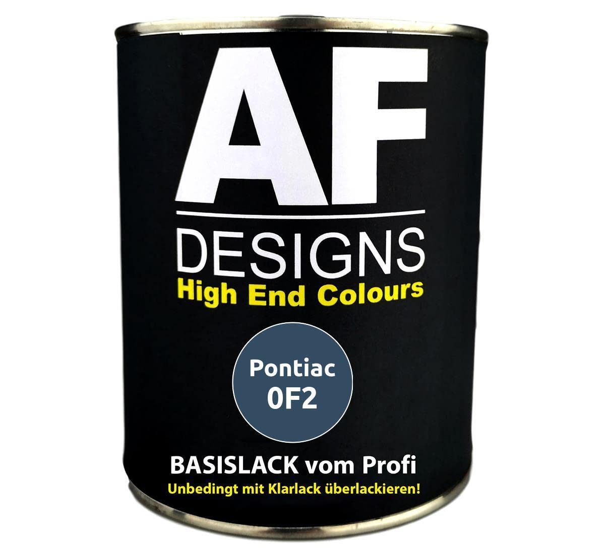 Alex Flittner Designs Peinture de voiture pour peinture de voiture Pontiac 0F2 Blue Prêt à pulvériser 1 l