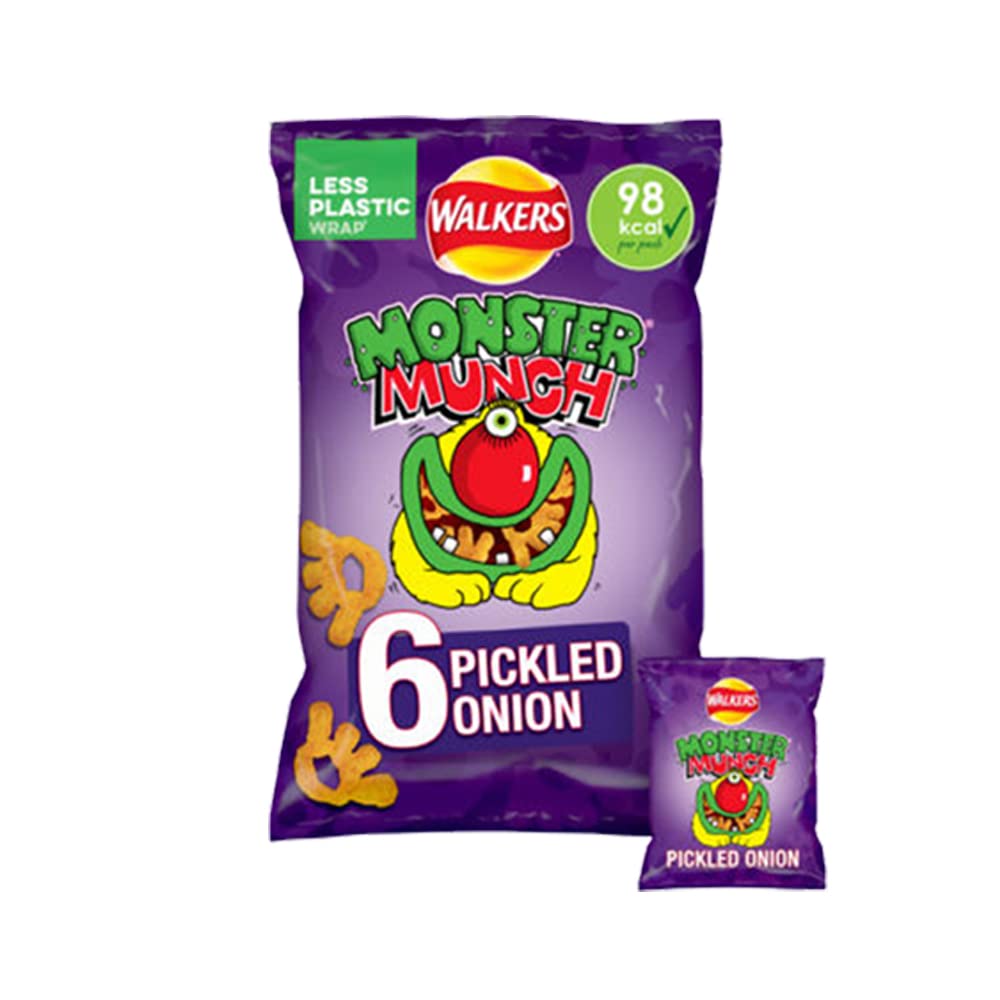 VSTARChips Crisps Bags Collections - Deliciously light & Crispy Chips Bags (Walkers Monster Munch (6 x 20g), 2 Packs)