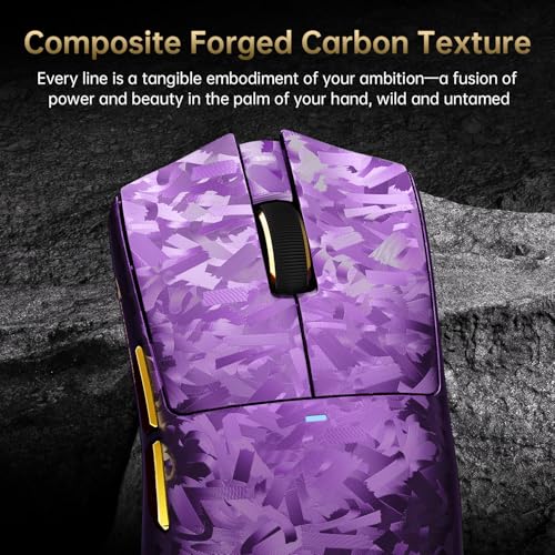 Image of ATTACK SHARK X11Ultra 8K Carbon Fiber Tri Mode Wireless Gaming Mouse-Purple