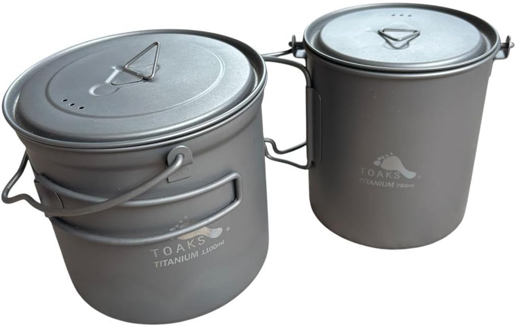 TOAKS トークス チタンクッカーセット 1100ml 750ml 2個セット チタン