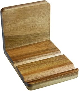 Jamie Oliver JB8801 Bakeware Range Recipe Book and Tablet Holder, Acacia Wood/Natural, 18x13x13 cm