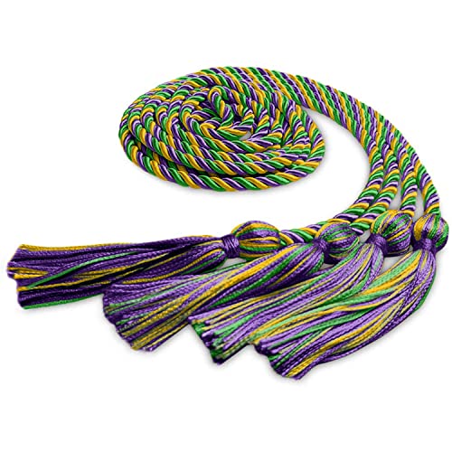 Image of Endea Graduation Double Honor Cord Three-Color (Purple /Green /Gold)