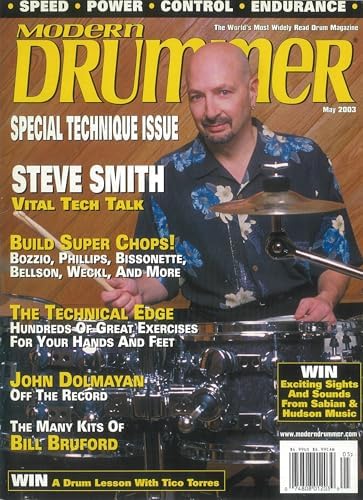 MODERN DRUMMER "Cover: Steve Smith May 2003 Issue image 3