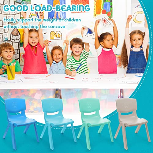 Chitidr 4 Pcs School Chairs Stackable 10 Inches Plastic Preschool Chairs Classroom Stacking Chair Sets For Toddler Children Indoor Outdoor Home Playroom Daycare #TOP3