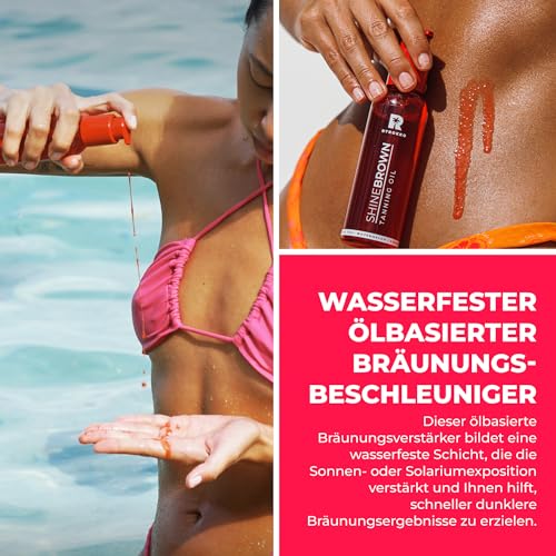 BYROKKO Shine Brown Watermelon Bräunungsbeschleuniger-Öl (145 ml), Bräunungsöl wirksam in der Sonne und im Solarium, superaktives Öl für maximale Bräune 4