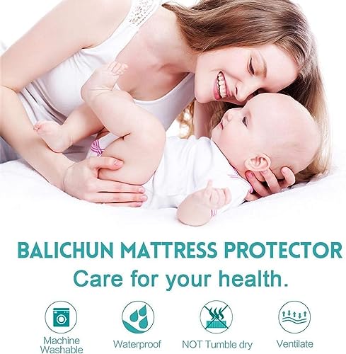 Tastelife Queen Size 100% Waterproof Mattress Protector Cotton Terry Top Mattress Cover, Fitted 8"-21" Deep Pocket Mattress Pad Cover Vinyl Free Washable, Breathable & Soft Bed Mattress Cover, 1 Pack #TOP2